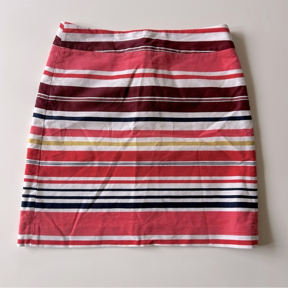 Loft Petite Striped Mini Skirt size 0